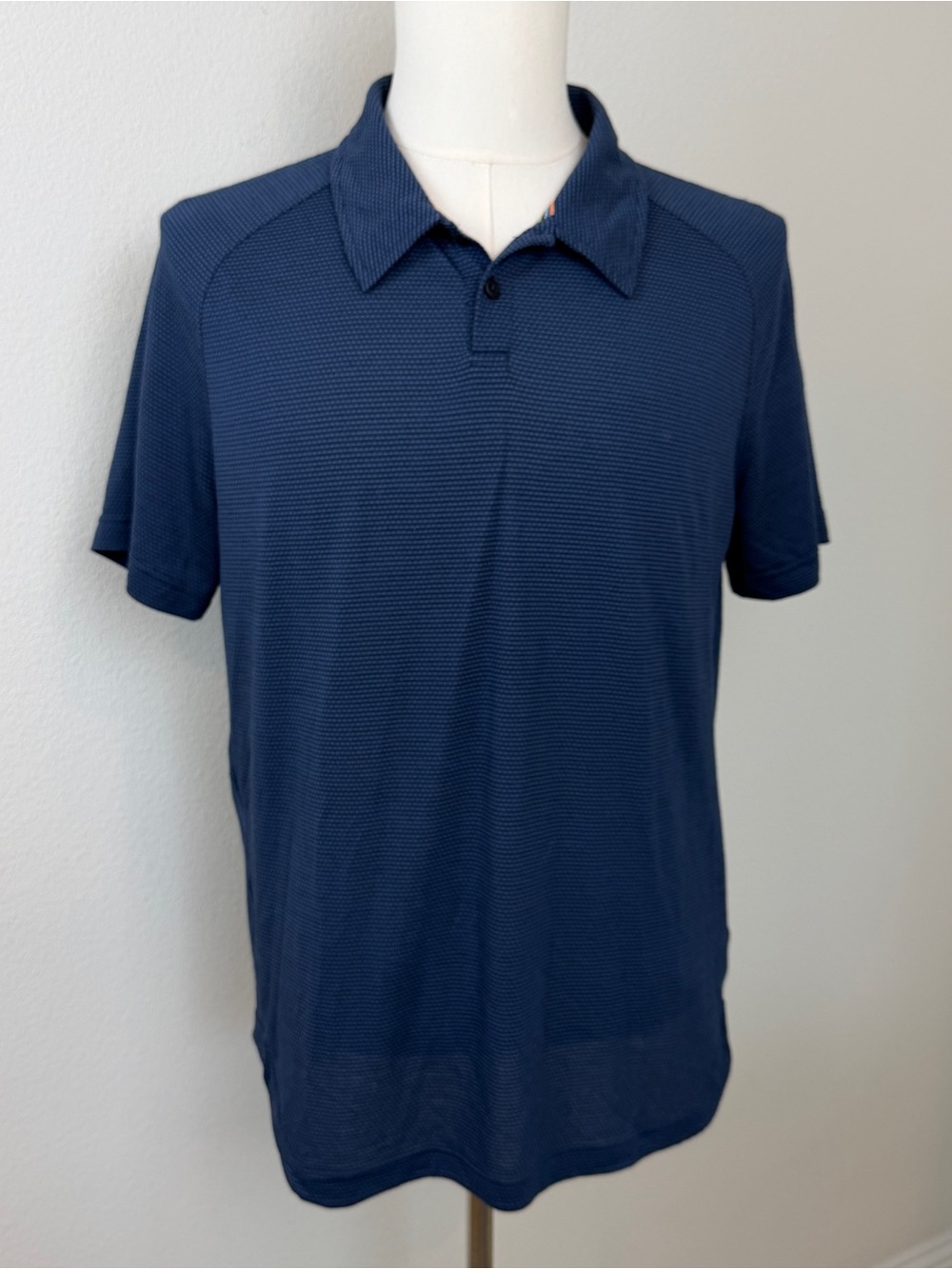 Smartwool Active Mesh Polo Men M Navy Merino Wool Golf Performance SW003068